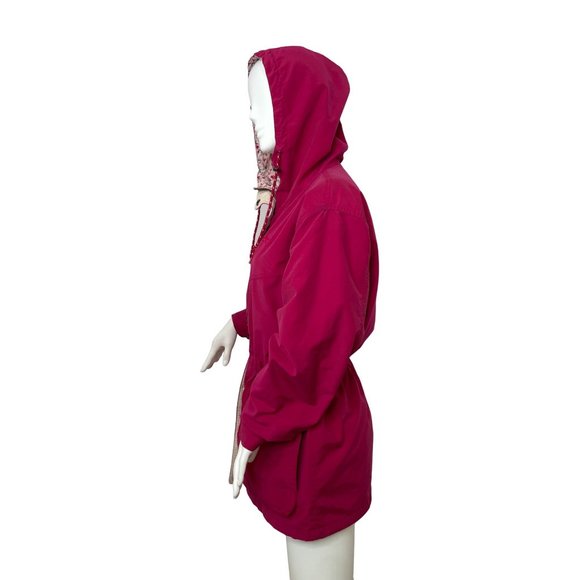 Northern Reflections Vintage Women’s Jacket S Hot Pink Hood Zip Snaps Pockets - Picture 2 of 16